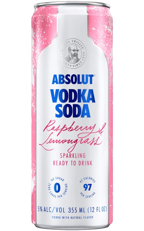 Absolut Raspberry & Lemongrass Vodka Soda 4-Pack