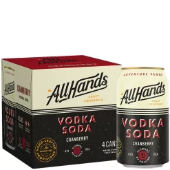 All Hands Vodka Soda Cranberry 4 Pack