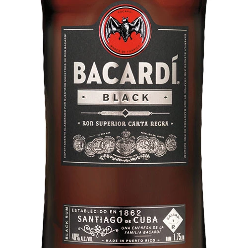 Bacardi Black Rum (1.75L) - Image 2