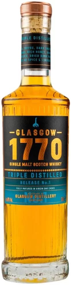Glasgow 1770 Triple Distilled Release No. 1 Single Malt Scotch Whisky