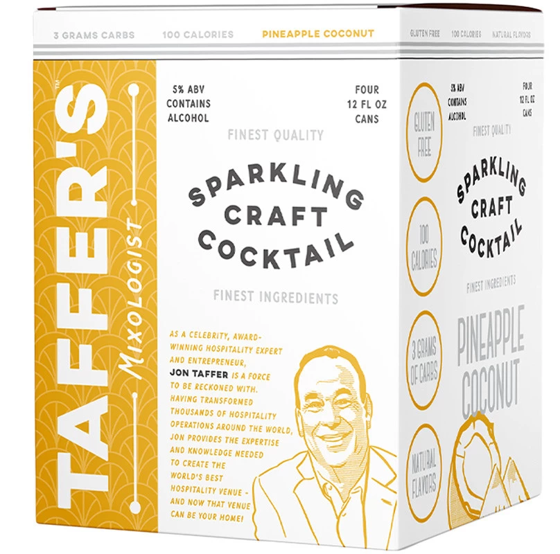 Taffer's Pineapple Coconut Sparkling Craft Cocktail 4-Pack