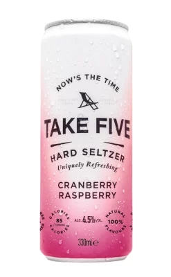TAKE FIVE Cranberry Raspberry Hard Seltzer 12-Pack