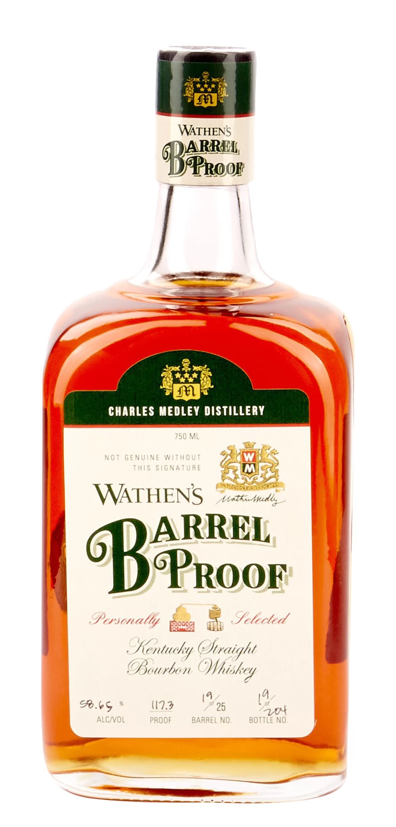 Wathen's Barrel Proof Kentucky Straight Bourbon Whiskey